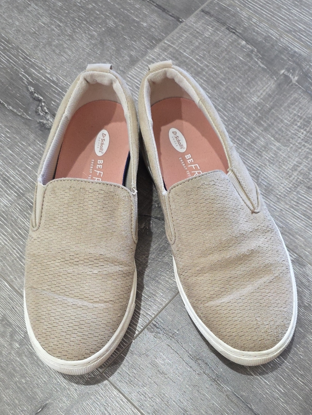 Dr. Scholl's Beige Slip-On Sneakers